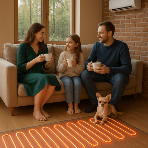 Монтаж электрического теплого пола IQ FLOOR MAT