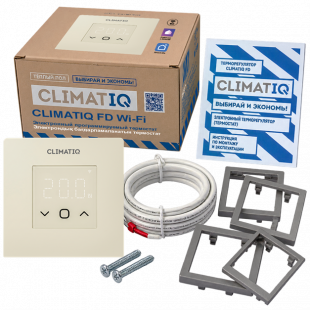 Электронный программируемый терморегулятор CLIMATIQ FD WI-FI слоновая кость