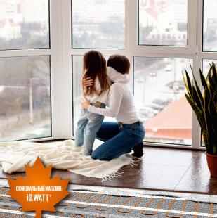 Тонкий самоклеящийся греющий мат IQ FLOOR MAT PRO 200 Вт/м.кв. - 15,0 м²