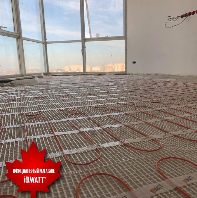 Тонкий самоклеящийся греющий мат IQ FLOOR MAT 150 Вт/м.кв - 2,0м²