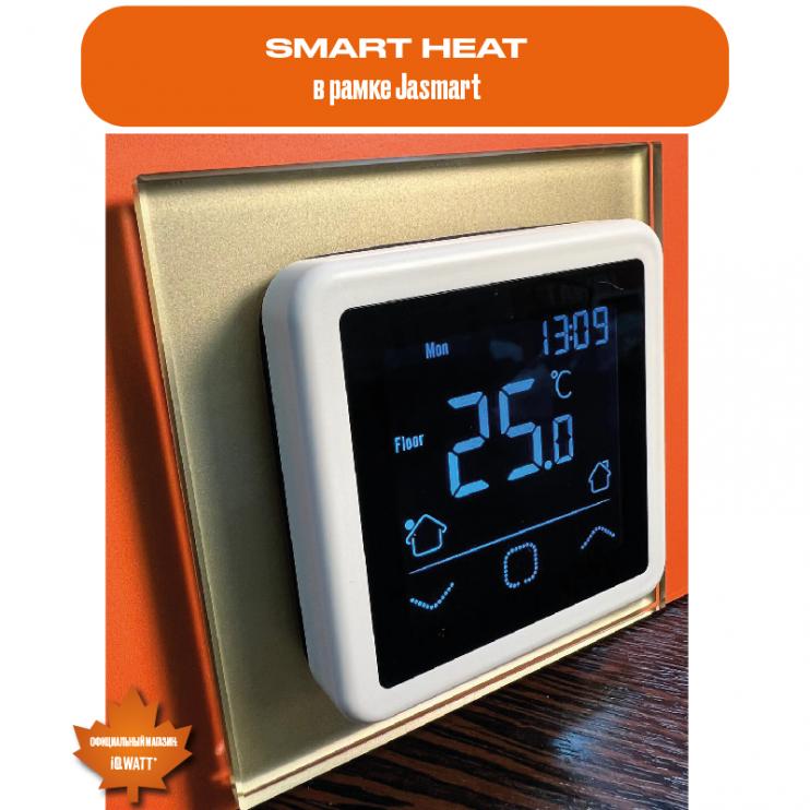 Программируемый терморегулятор с сенсорным дисплеем SMART HEAT BLACK