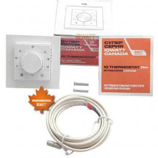 Электронный терморегулятор механическое управление IQ THERMOSTAT Dm белый